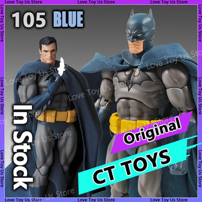 New CT Toys Batman Hush Versão Azul Mafex 105 Bat Man Versão Preta Dc Anime Action Figure Figura Modelo Estátua Presentes Brinquedos