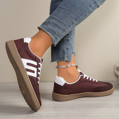 Shoes Woman 2025 Trend Casual Sneakers Comfortable Lace Up Flats Tennis Shoe Breathable Walking Jogging Shoe Zapatillas De Mujer