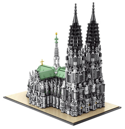 Barweer 8614PCS Cologne Cathedral Building Blocks Set Gothic Church Architecture Modular Construction Model Bricks Assembly Toys for Adults Christmas Gift Home Decoration