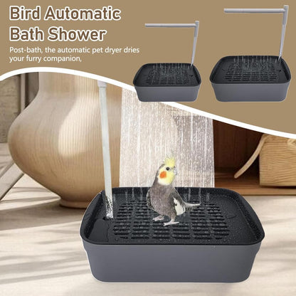Bacia de Banho Elétrica USB Totalmente Automática para Papagaios, Fonte de Água Circulante Silenciosa Aquecível, Equipamento de Recreação para Pássaros