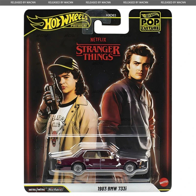 Hot Wheels Autêntico Entertainment Culture Series 1/64 Nissan Skyline Stranger Things BMW Modelos de Carro em Liga Fundida Brinquedos Presentes em Estoque