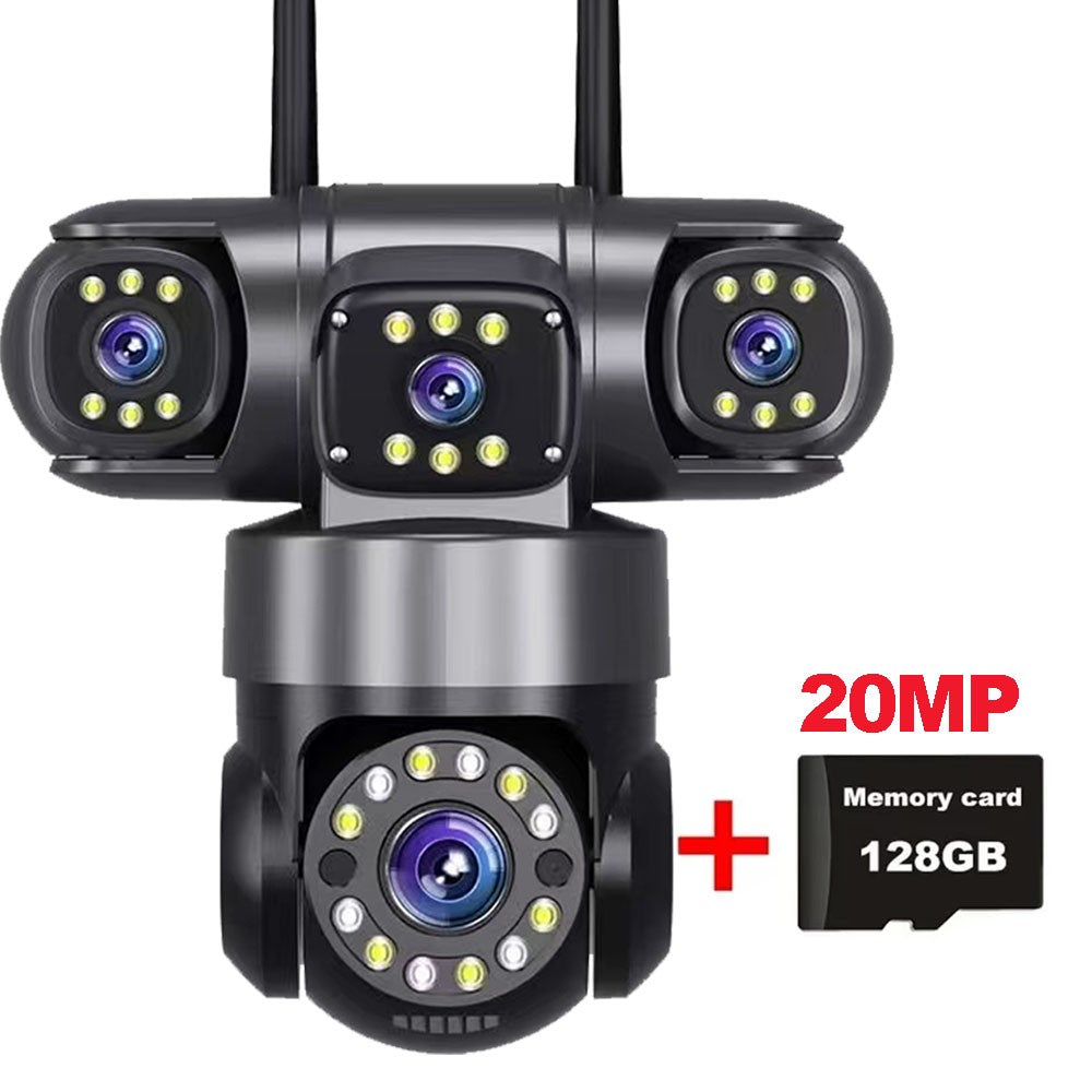 10K 20MP  WIFI IP Camera Outdoor 4 Lens 4 Screens 16X Zoom CCTV Wireless Video Surveillance Cameras 6K 12MP Security Protection