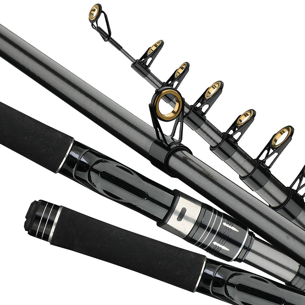 Portable Mini Sea Rod 33cm Closed Length Carbon Fiber Spinning Rod Travel Fishing Pole Rock Rod