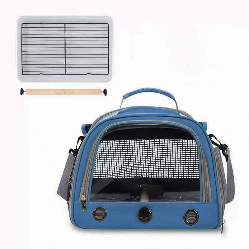 Gaiola de Transporte para Pássaros com Poleiro para Periquito Agapornis Papagaio Cinzento Africano Calopsita Caique Jandaia Quaker Bolsa de Viagem para Caminhada de Animais de Estimação