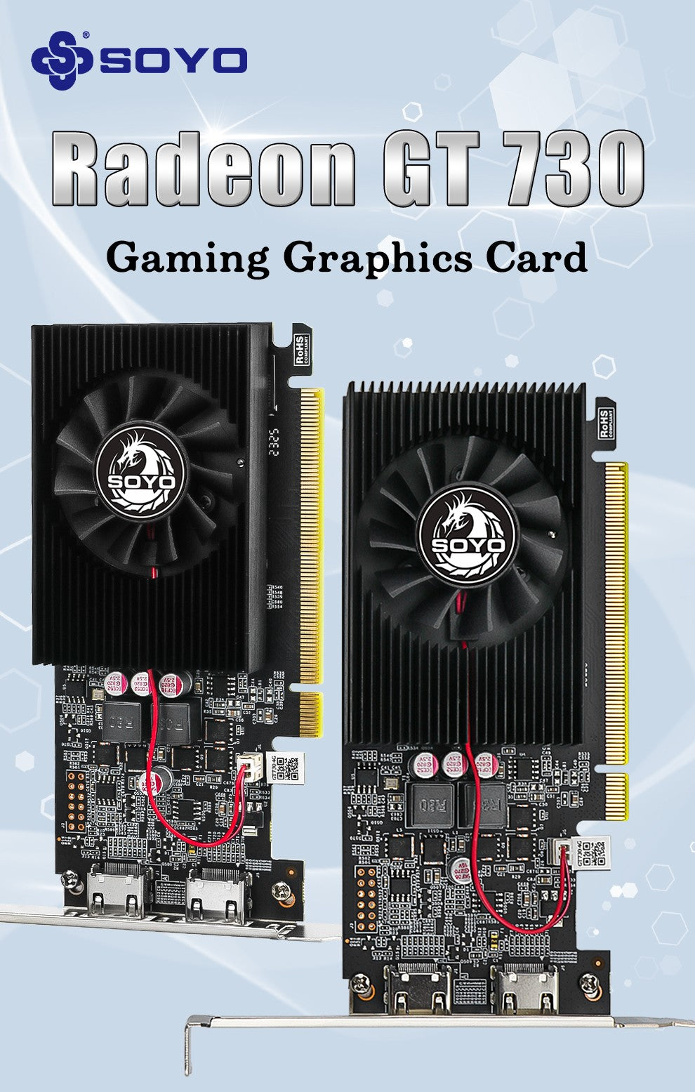 SOYO Graphics Cards NVIDIA GT730 4G GDDR3 128bit Video Card HDMI*2 For Desktop Gaming Computer Components GPU GT 730