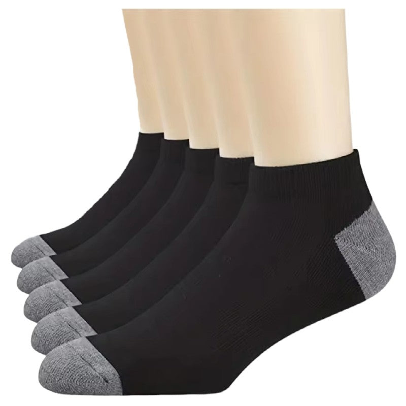 5 pairs of breathable cotton sports socks men's bamboo fiber spring, summer and autumn men's socks sweat deodorant business sock