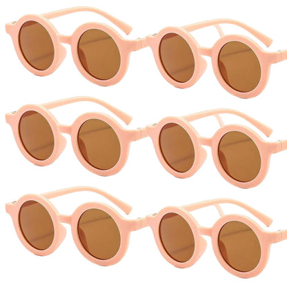6PCS Round Glasses for Men and Women, Suitable for Travel, Fashionable, Summer Pool, Beach Party.