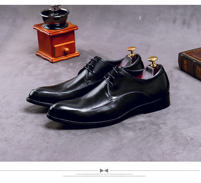 New Brand Genuine Leather Business Dress Shoes Men Formal Wear Casual British Large Size Leather Shoes Pointed Toe Oxfords