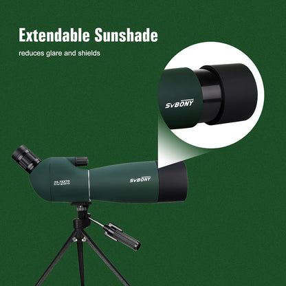 2026 New 25-75x70 Telescope Spotting Scope Powerful Zoom Monocular FMC BAK4 Waterproof for Bird Watching Target Shotting