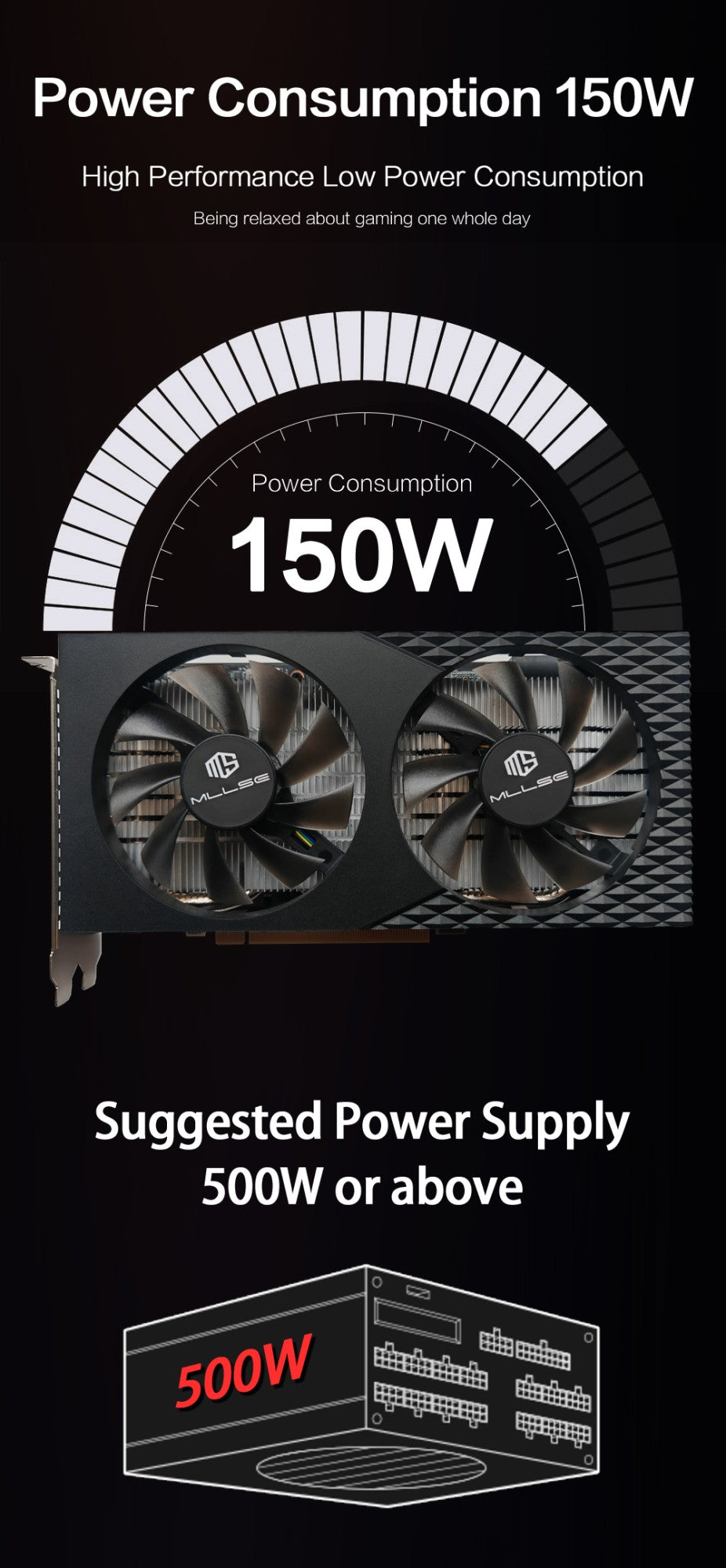 Placa Gráfica MLLSE Radeon RX5600 6GB GDDR6 6GB GPU de Computador para Jogos AMD RX5600 6GB Placa Gráfica para Desktop de Jogos