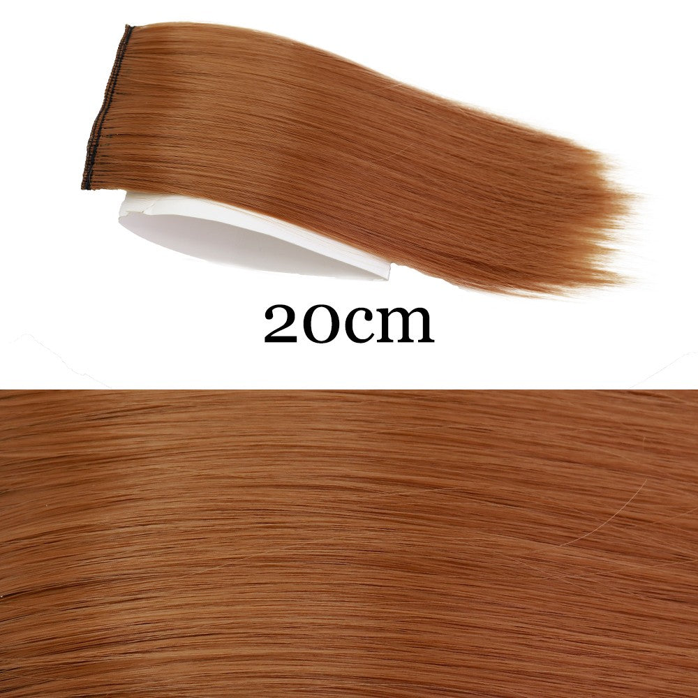 MERISI HAIR Apliques de Cabelo Sintético Liso Invisível com 2 Presilhas, Aumento de Volume, Extensões de Cabelo, Cobertura Lateral Superior