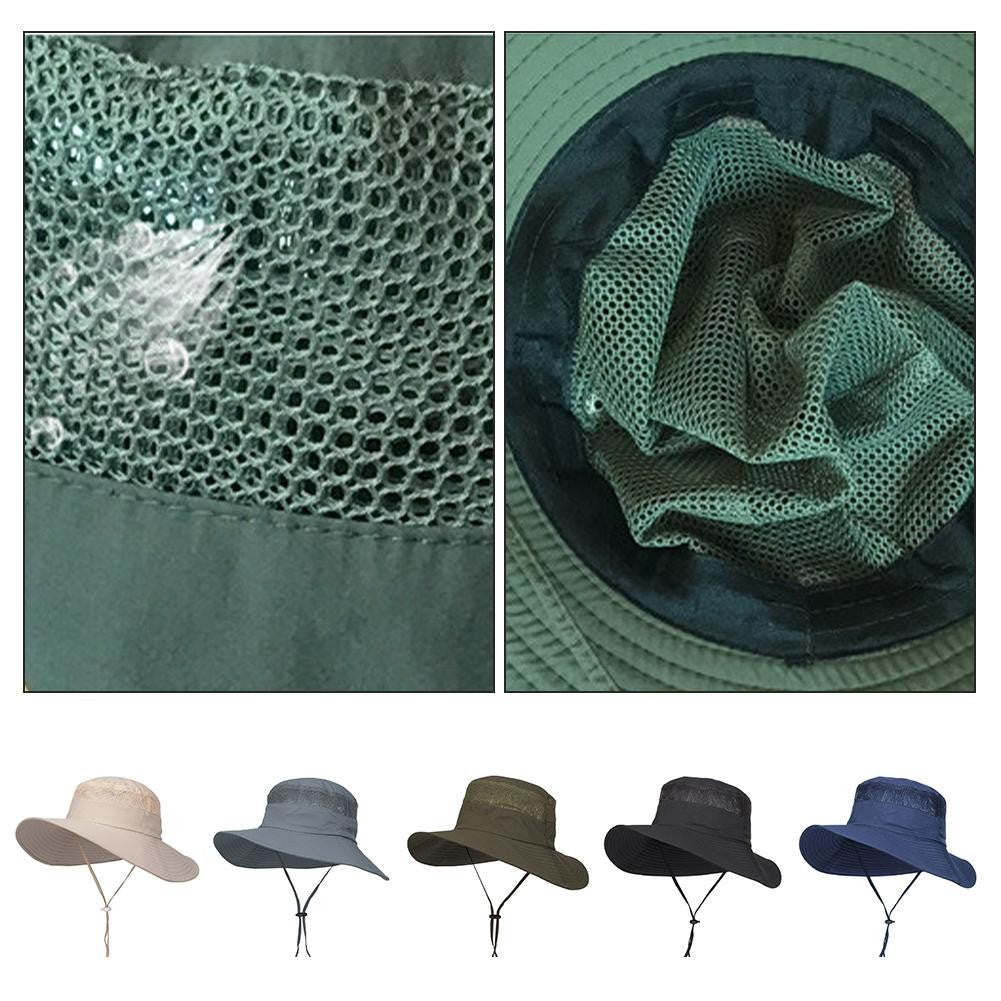 UV-proof Big Eaves Hat Summer Sunshade Fisherman Sunscreen Outdoor fishing Waterproof Quick drying Breathable Umbrella Cap Men