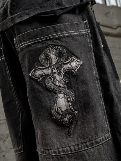 American Retro Harajuku Bgaay Jeans Men Vintage Streetwear Trousers Trendy Hip-hop Punk Y2K High-waisted Straight Pants Women