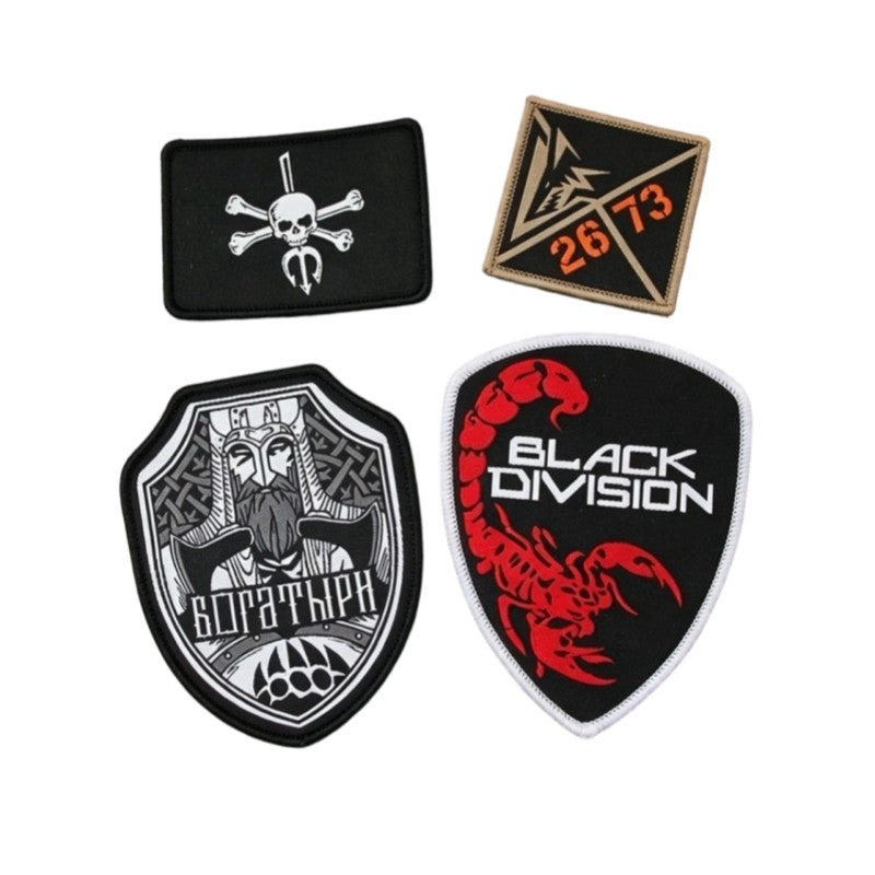 Tarkov Embroidered Patch Knight MMAC Black Division Bogatyrs Tactical Armband Velcros Patches for Clothing Backpack Accessories