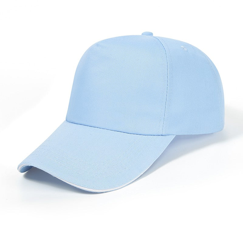 Boné de algodão casual tipo boné de bico de pato, boné de beisebol, viseira de sol, logotipo bordado personalizado