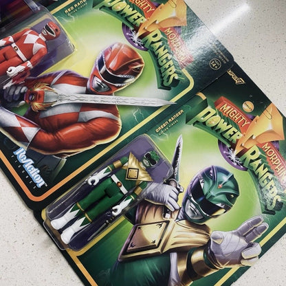 Em Estoque Super7 Mighty Morphin Power Rangers Carded Series 1 - Conjunto de Presente com Modelos Dragonzord, Red Ranger e Rita Repulsa