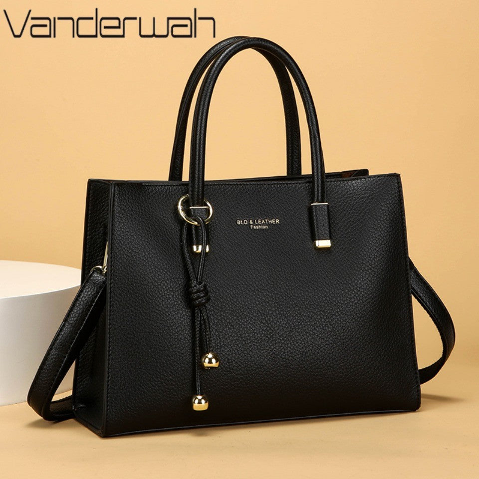 Genuine Brand Top Quality Pu Leather Handbag Women's Tote Messenger Sac Designer Large Capacity 3 Levels Shoulder Crossbody Bags