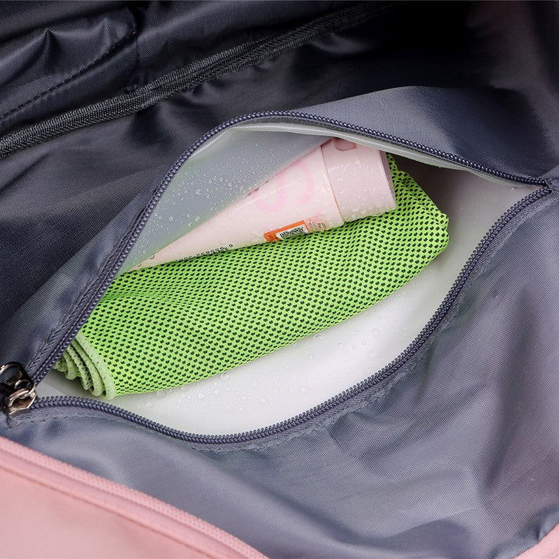 Extendable Women's Large Capacity Storage Luggage Handbag Leisure Travel Duffle Bag Waterproof Nylon Sports and Fitness Handbag