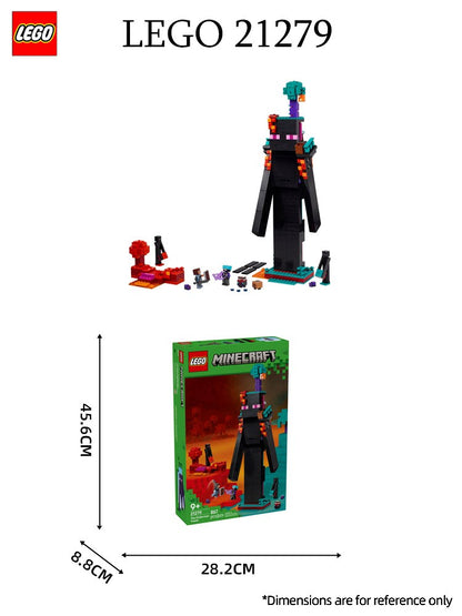 Lego Minecraft Series 21279 Enderman Tower Building Blocks Boys and Girls Toys Children's Day Gifts