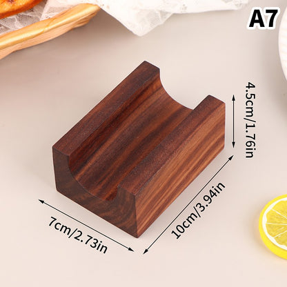 Suporte para Taco, Prateleira de Pizza Mexicana, Suporte para Rolo de Sushi Japonês, Suporte de Madeira para Lanche, Prato de Madeira para Culinária, Barco de Sushi Sashimi