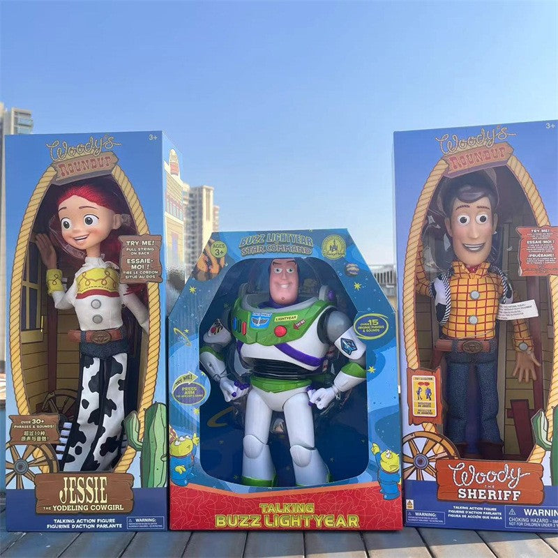 Anime Boneco de Brinquedo de Ação de Toy Story Woody Jessie Buzz Lightyear Estátua Modelo Enfeite de Decoração de Mesa Coleção Brinquedo Presentes