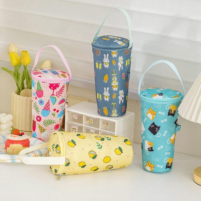 Baby Milk Bottle Insulation Bags Cartoon Portable Waterproof Feeding Bottle Thermal Bag Milk Warmer Cooler Stroller Hang Bags