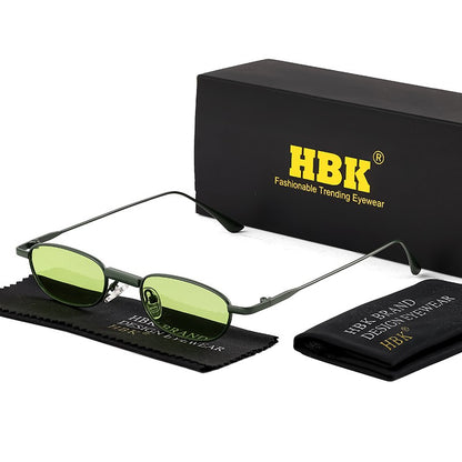 Óculos de Sol HBK New Retrô Polarizados Masculino Armação Pequena Lentes Tac Óculos de Sol Punk Feminino Pesca Óculos de Festa ao Ar Livre