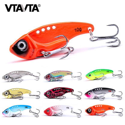 VTAVTA Metal VIB 3g/7g/10g/15g Iscas de Pesca Vibração Colher Crankbaits Afundamento Wobbler Swimbait Jigs de Gelo Isca Artificial Acessórios