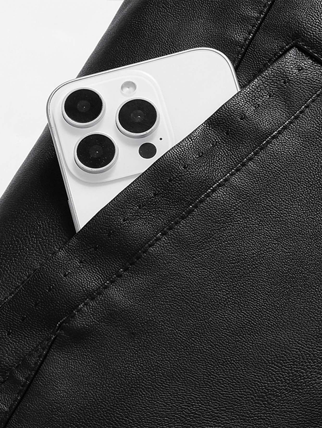 Men'S Vintage Motorcycle Jacket - Full-Zip Closure, Stand Collar, Non-Stretch Synthetic Biker Coat for Spring/Fall Riding, Casua