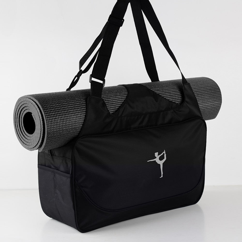 Yoga mat tote bag, large capacity fitness bag, travel bag, outdoor sports bag, storage bag, side water cup bag
