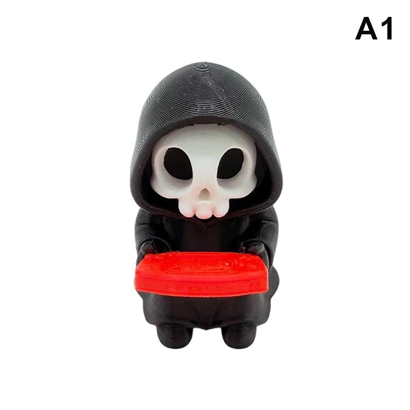 Hot Gothic Grim Reaper Figurines, Cute Skeleton Desk Decor, Skeleton Statue, Spooky Small Halloween Ornament, Halloween Gift