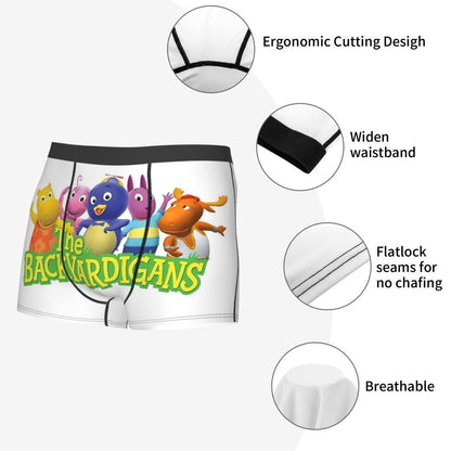 Boxer Underpants Shorts Backyardigans Funny Panties Men's Comfortable Underwear for Homme Man Boyfriend Gift