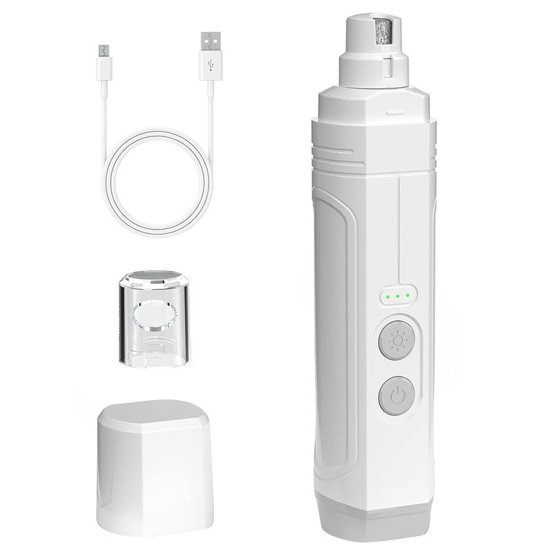 ROJECO P3 Lixador de Unhas Elétrico para Pets Aparador de Unhas de Cachorro com 2 Luzes LED Recarregável Ferramentas para Aparar Unhas de Gato