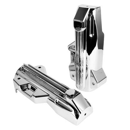 Capas Protetoras de Bengala Dianteira Inferior de Motocicleta Pretas em Plástico ABS para Harley Touring Electra Street Road Glide King FLHR FLTRX FLHX 2014-2022