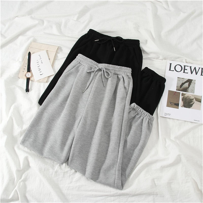 Gray women Sweatpants Autumn New Baggy Fashion Oversize Sports Pants Black winter thick Joggers Streetwear Trousers