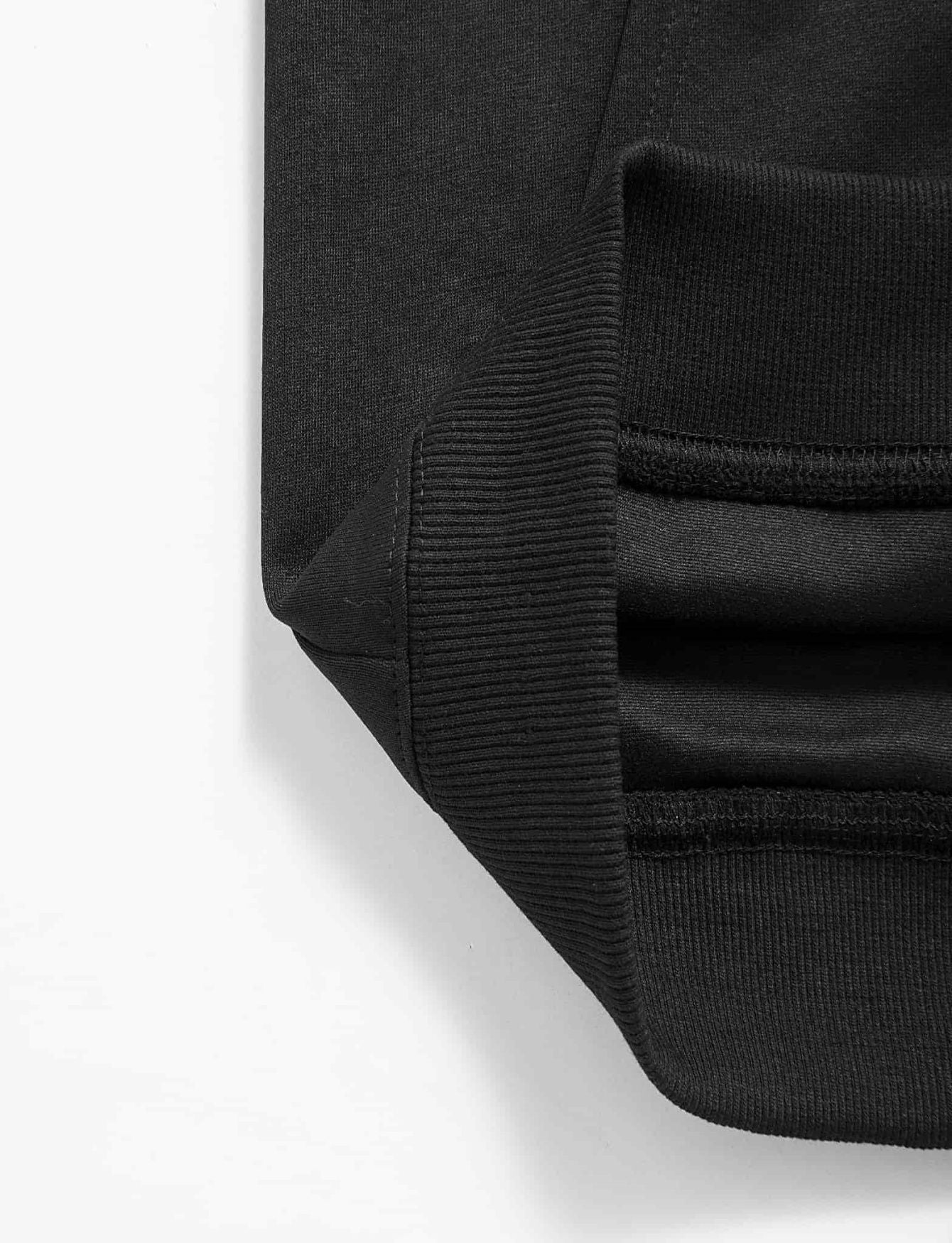 Men's Hoodie Black Sylus Printed Pattern & Text High Quality Cotton Casual Streetwear for Daily Wear and Gaming Fans