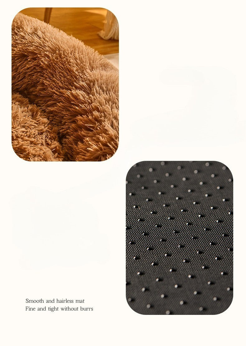 Cama Calmante em Formato de Pata para Pets, Cama de Rosca de Pelúcia Sintética para Cães e Gatos, Lavável à Máquina, Base Antiderrapante