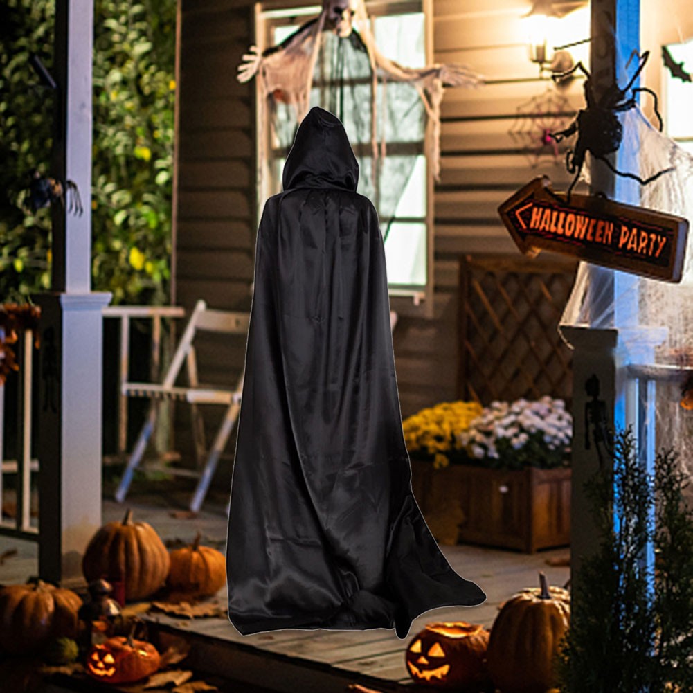 90-150cm Halloween Cloak Hooded Cape Halloween Christmas Cosplay Costume Devil Witch Vampire Cape Halloween Costumes Party Cloak