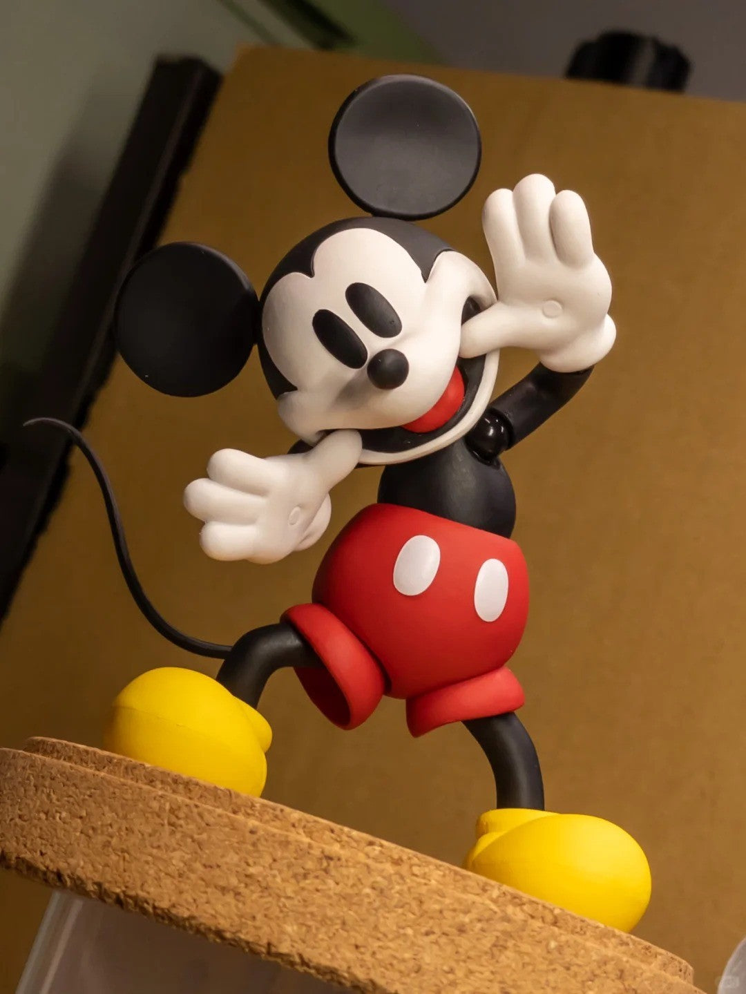 In Stock Original Disney 1936 Mickey Mouse Kaiyodo Revoltech Colorful Mickey Action Figures Anime Ornaments Collection Gifts Toy