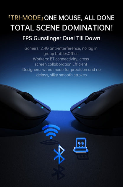 ATTACK SHARK X8 SE Wireless Gaming Mouse,25000 DPI,2.4G Wireless/Bluetooth/Wired Connection, Customized Mouse