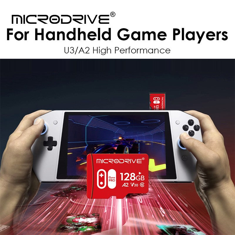 Cartão de Memória de Alta Velocidade A2 V30 U3 32GB 64GB 128GB 256GB Flash UHS-3 Cartão Micro Mini SD para Câmera 4K HD / TV / Jogo / Gopro UAV