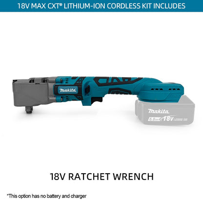 Chave de Impacto Elétrica sem Fio Makita 4800RPM, Chave Catraca de 90 Graus para Bateria Makita 18v