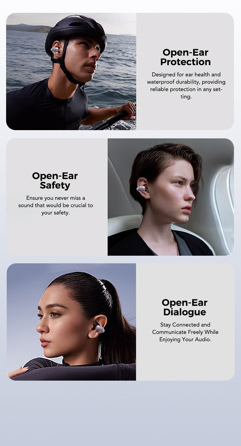 Translator ERAZER XF28 Bluetooth V6.0 Open-ear True Wireless EarbudsTranslation Earphones Office Travel,ASMR Headset APP