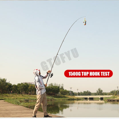Cana de Pesca Telescópica de Carbono Portátil de 3,0M-4,5M, Vara de Pesca Giratória para Barco, Água Salgada, Água Doce, Surfcasting, Baitcasting