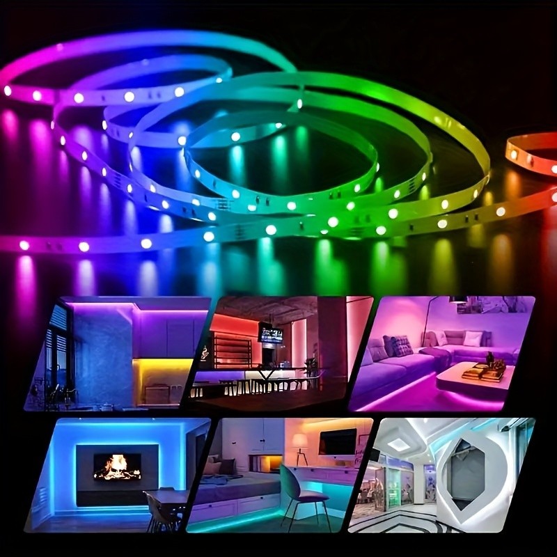 USB LED Strip Light APP Control IR Bluetooth Tape RGB IR Bedroom Living Room Self-adhesive TV Backlight Remote Lamp Diode Lights