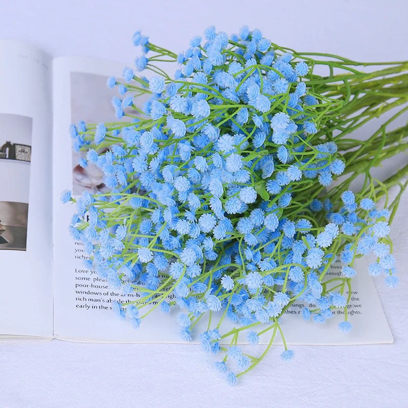 90Heads Artificial Flowers Bouquet 61cm Plastic Gypsophila Fake Flower for Home Decor Wedding Party Decorations Vase Accessories