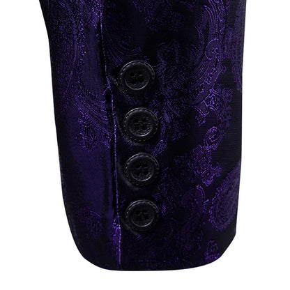 Multi Colors Men's Suit Palace Style Dark Pattern Design and Fashionable One Button Buckle Slim Fit Blazer Mujer Clothing