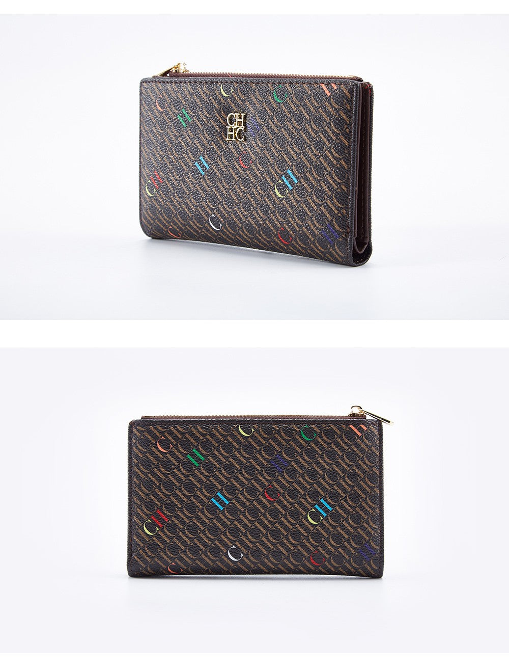 Printed Women's Long Wallet Luxury Brand Retro Classic PVC Material 2025 New Fashionable Simple Card Bag