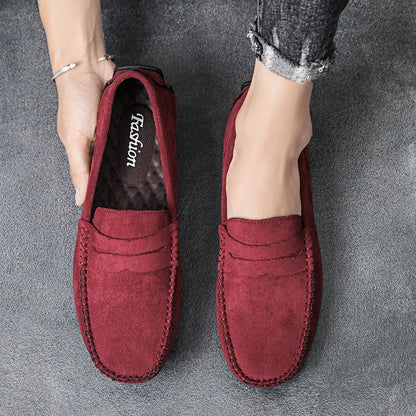 Fashion Suede Men Casual Shoes Breathable Comfort Slip-on Mens Driving Shoes Luxury Brand Men Loafers Mens Lazy Shoes Moccasins