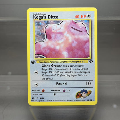 Cartas PROXY PKM Gym-Challenge/Neo-Genesis Lugia Typhlosion Rocket's Mewtwo PTCG Foil Game Collection Cards Game Toys